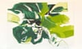 Valley, c1969, a print by Brian Perrin. His landscapes became increasingly abstract as he explored shape and structure 