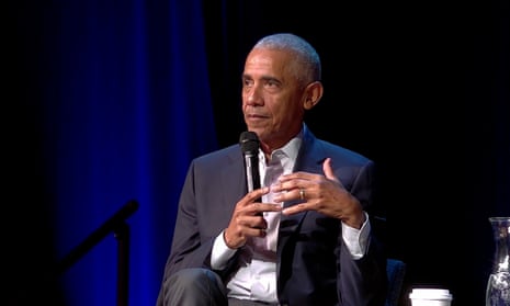 ‘It is up to all of us to fix this': Obama calls for defence of democratic values – video