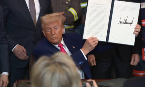 Trump signs executive orders to boost 'beautiful, clean' coal  – video