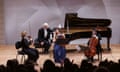 Zimerman with violinist Maria Nowak, viola player Katarzyna Budnik and cellist Yuya Okamoto.