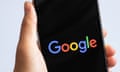 Google logo on a phone