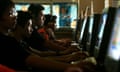 An internet cafe in Beijing.