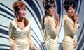 the Ronettes (from left) Ronnie Spector with Estelle Bennett and Nedra Talley in 1968.
