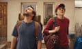 Kieran Culkin and Jesse Eisenberg in A Real Pain.