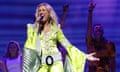Here I go again … Sara Poyzer as Donna in Mamma Mia!, a role she played for 10 years.