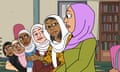 Fitting in … the Hussein family remain unrelentingly upbeat despite the challenges of living in post 9/11 America.