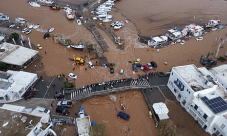 Drone footage shows extent of flood damage to island