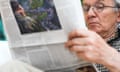 Man read newspapers