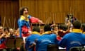 Gustavo Dudamel conducts the Simon Bolivar Youth Orchestra of Venezuela in London in 2009, during the orchestra’s Southbank Centre residency. 