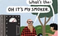 Collins BBQ cartoon