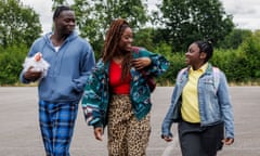Tionne (Akins Subair), Tiana (Chenée Taylor) and Tanika (Kaydrah Walker-Wilkie) in Just Act Normal.