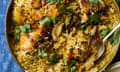 Noor Murad's Fega’ata, or bottom-of-the-pot chicken and rice.