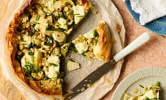 Rukmini Iyer's spring tart with goat’s cheese, herbs and hazelnuts.