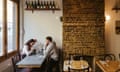 Calong 16, London, interior shot with two diners: ‘Plenty enough spark, light, fire and crunch to intrigue Korean food enthusiasts.’