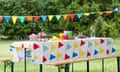 bunting at a garden party