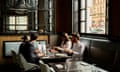 Interiors and diners at Voyage, N1