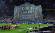A tifo banner in the stands