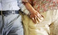 Klaas Roemers, 90, and Fenny Roemers-Visser, 86, holding hands. The photograph was taken, with permission, by their son Martin moments after their deaths. They had applied to end their lives under the Netherlands' assisted dying process
