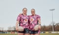 Gloucester Hartpury players Lucy Simpson and Kelsey Jones.