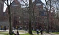 Students on campus at Harvard university, Cambridge, Massachusetts.