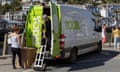 A Yodel van making a delivery in Cornwall