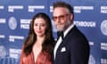 Seth Rogen and wife Lauren Miller arrive at the Breakthrough prize ceremony