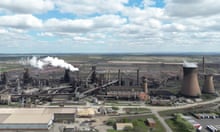 The British Steel plant in Scunthorpe