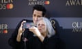 Adrien Brody  and his mother, the photographer Sylvia Plachy, at the Royal Albert Hall